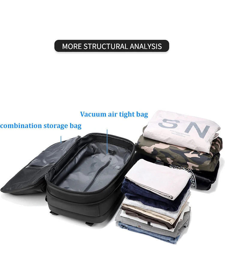 17-Inch Travel Backpack, Pack More, Travel Lighter with Expandable Vacuum Compression