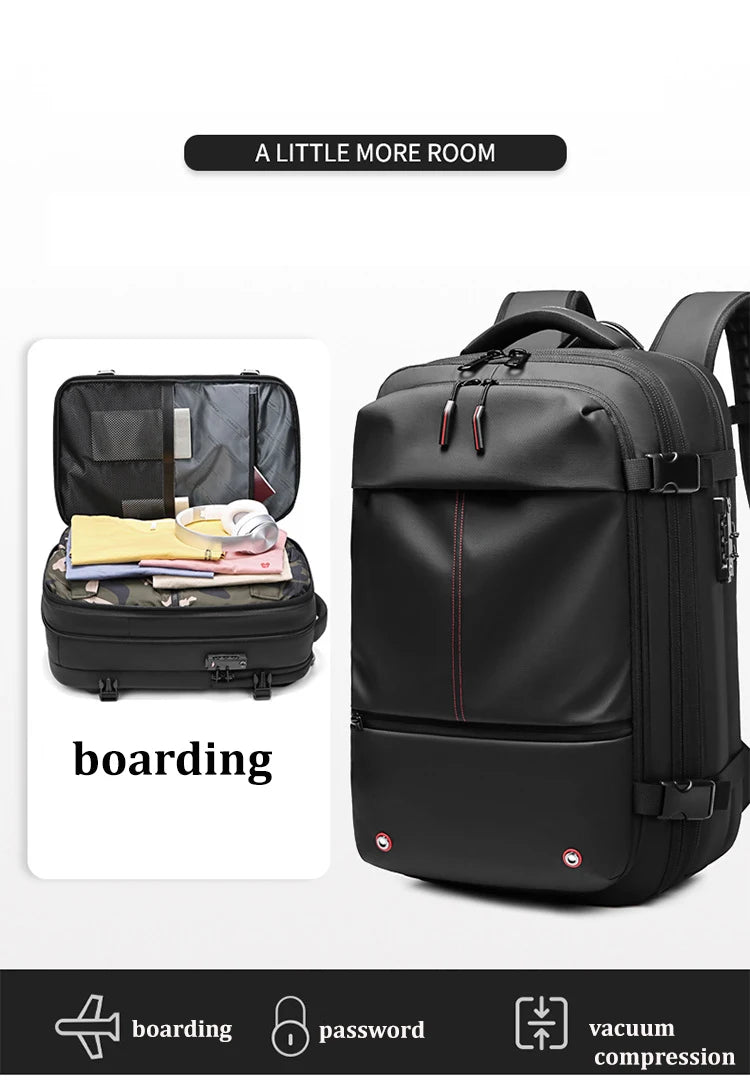 17-Inch Travel Backpack, Pack More, Travel Lighter with Expandable Vacuum Compression