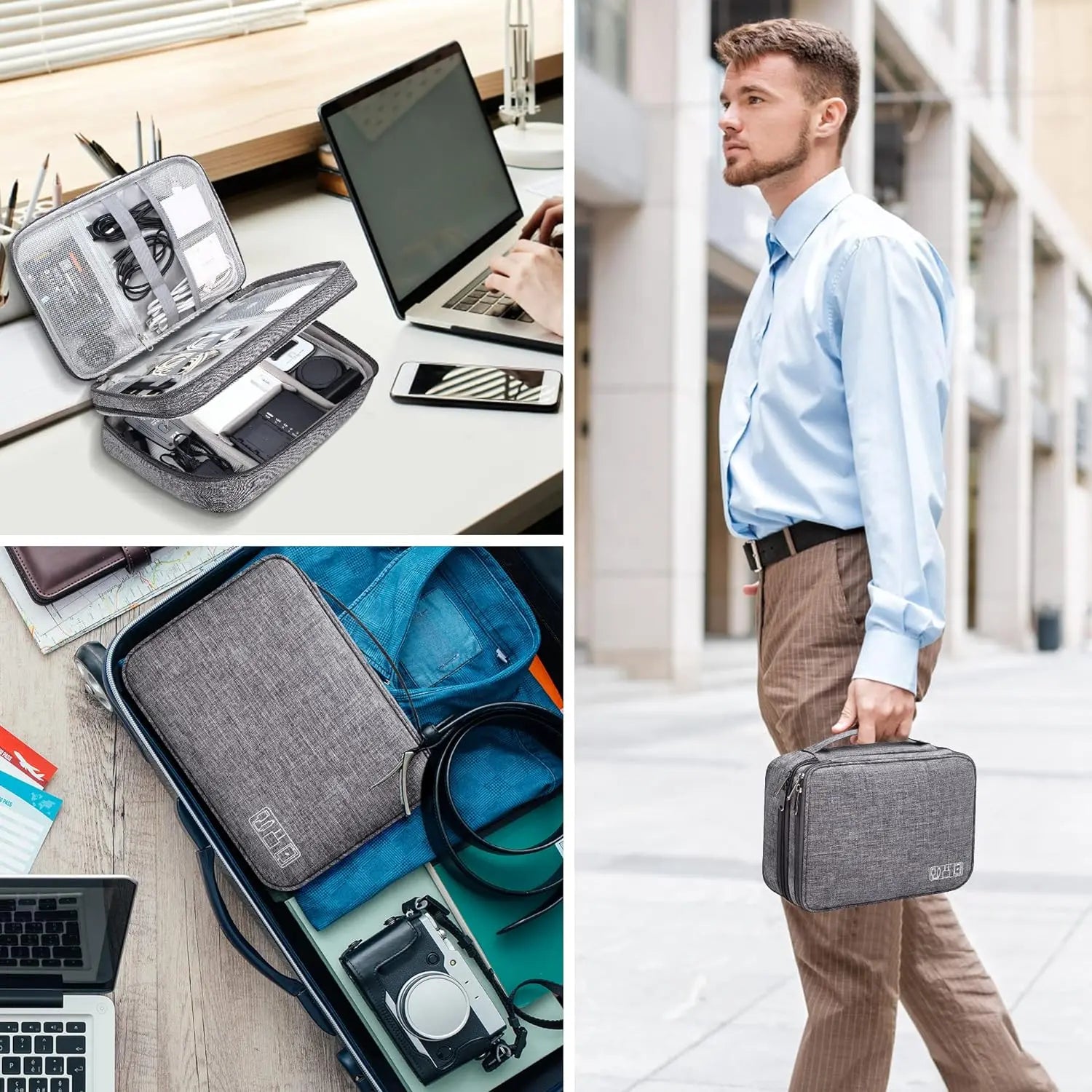 Travel Cable Organizer Bag, Keep Every Cable & Charger Organized Wherever You Go