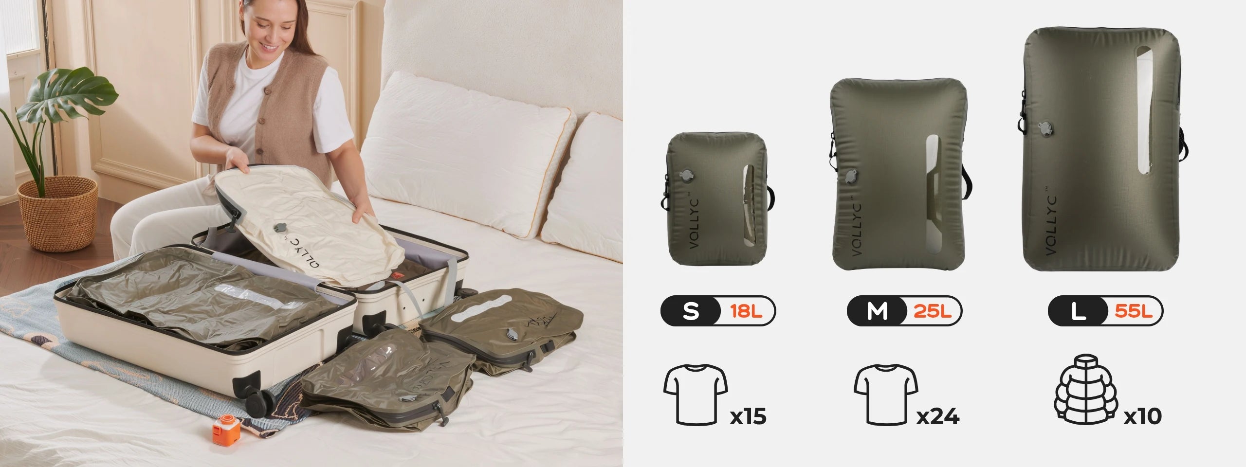Pack More, Carry Less, Vacuum Compression Bag for Smarter Travel