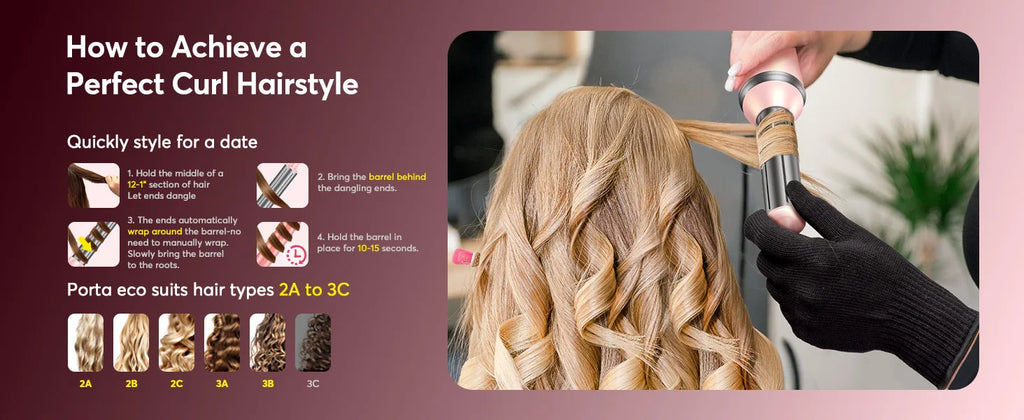 5-in-1 Hair Styler with Travel Bag Your Salon Routine for Perfect Hair Style Wherever You Go!