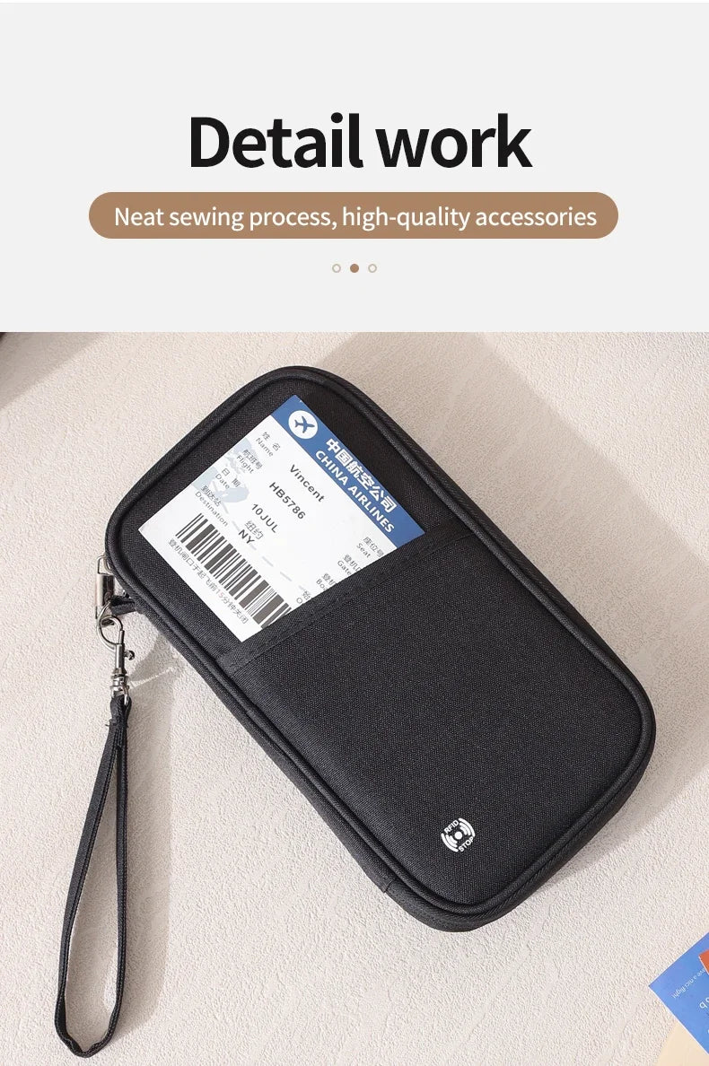 RFID Travel Passport Holder, Keep Your Passport & Important Travel Documents Safe, Organized & Never Lose Them!