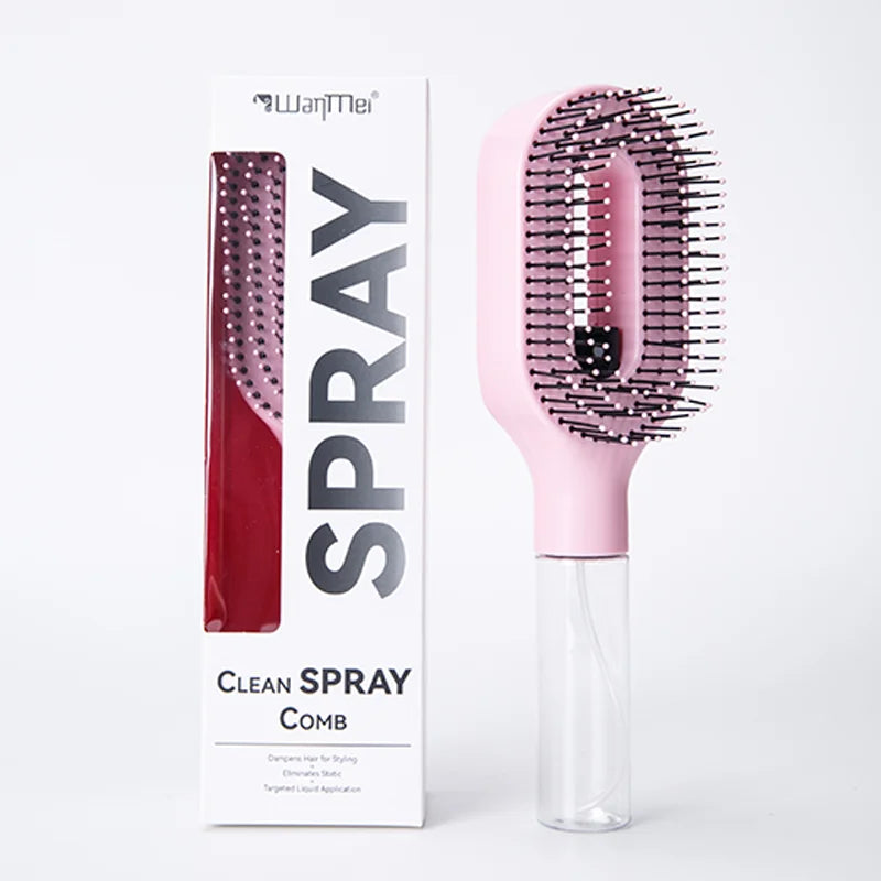 2-in-1 Travel Spray Hair Brush, Detangle, Refresh & Hydrate Your Hair Anywhere