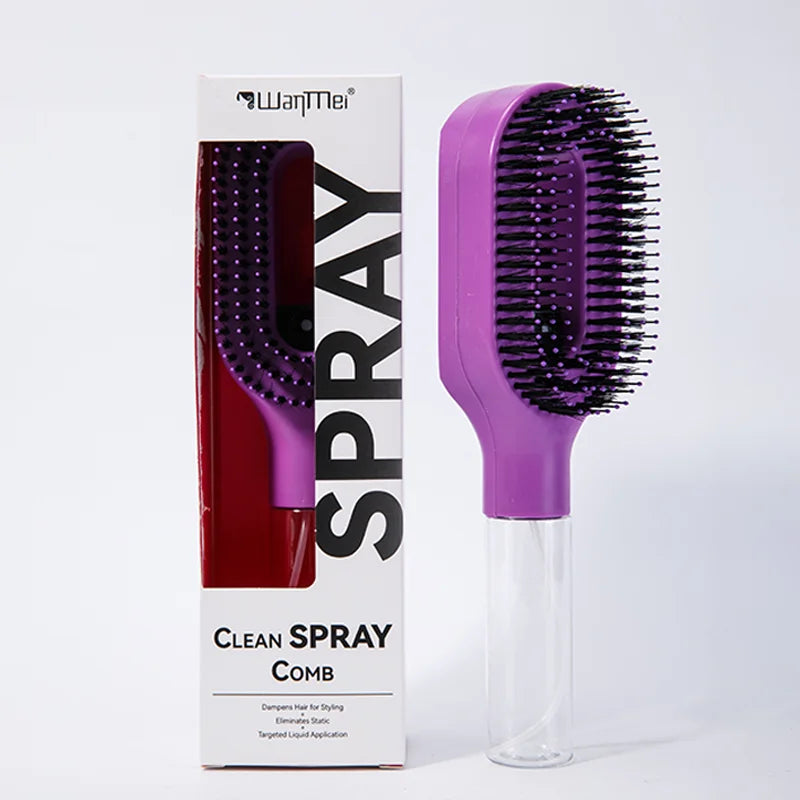2-in-1 Travel Spray Hair Brush, Detangle, Refresh & Hydrate Your Hair Anywhere