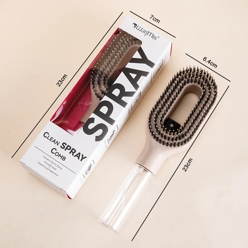2-in-1 Travel Spray Hair Brush, Detangle, Refresh & Hydrate Your Hair Anywhere