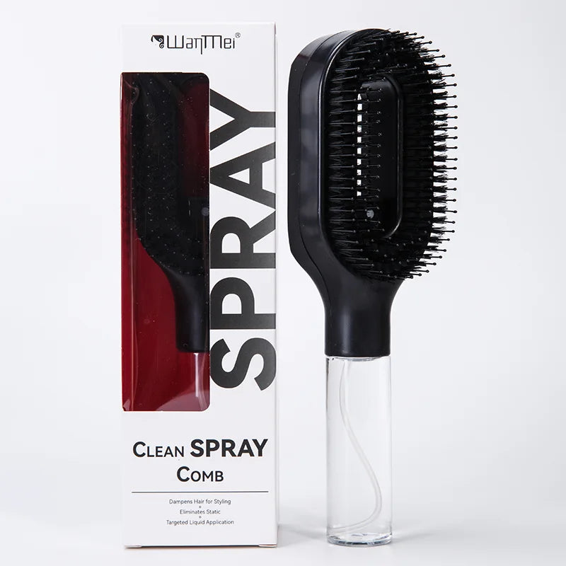 2-in-1 Travel Spray Hair Brush, Detangle, Refresh & Hydrate Your Hair Anywhere