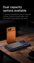 10000mAh 3-in-1 Magnetic Power Bank, 20W Wireless Fast Charging with Smart TFT Display for iPhone 12–17 & Apple Watch