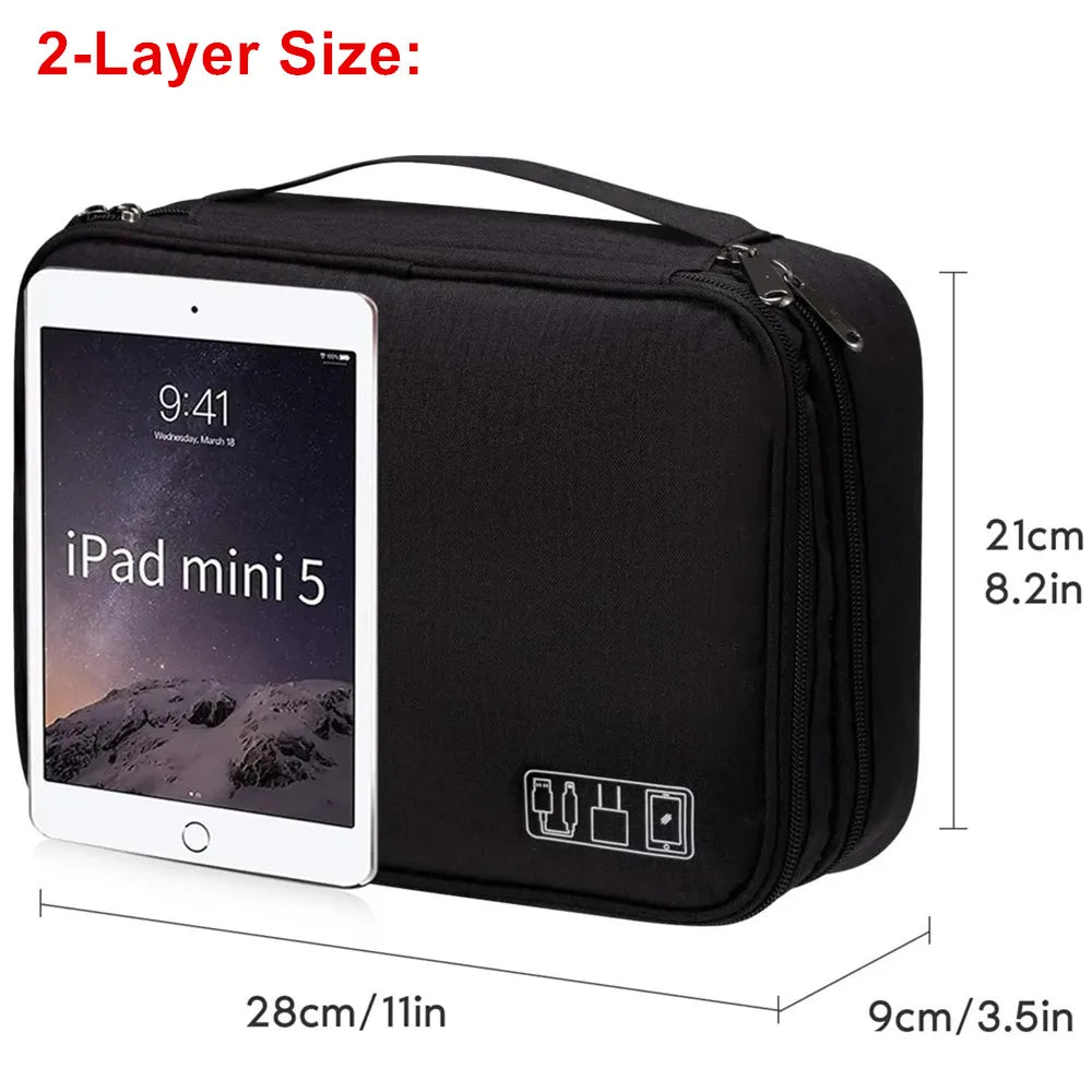 Travel Cable Organizer Bag, Keep Every Cable & Charger Organized Wherever You Go