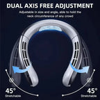 Lenovo 8000mah Hanging Neck Fan Portable Bladeless USB Rechargeable for Stress Free, Summer Travel Stay Cool, Feel Calm