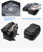 17-Inch Travel Backpack, Pack More, Travel Lighter with Expandable Vacuum Compression