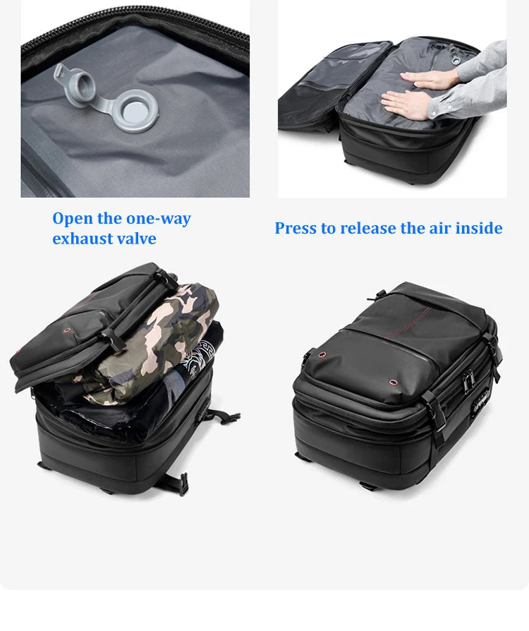 17-Inch Travel Backpack, Pack More, Travel Lighter with Expandable Vacuum Compression