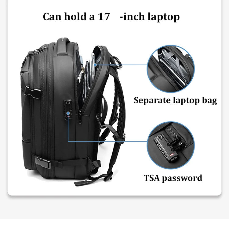 17-Inch Travel Backpack, Pack More, Travel Lighter with Expandable Vacuum Compression