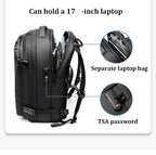 17-Inch Travel Backpack, Pack More, Travel Lighter with Expandable Vacuum Compression