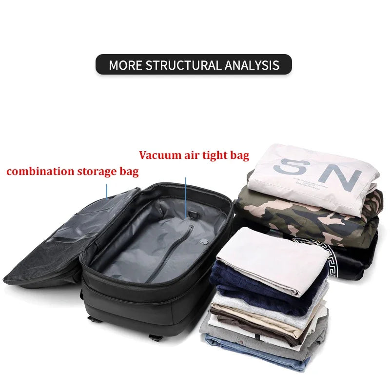17-Inch Travel Backpack, Pack More, Travel Lighter with Expandable Vacuum Compression