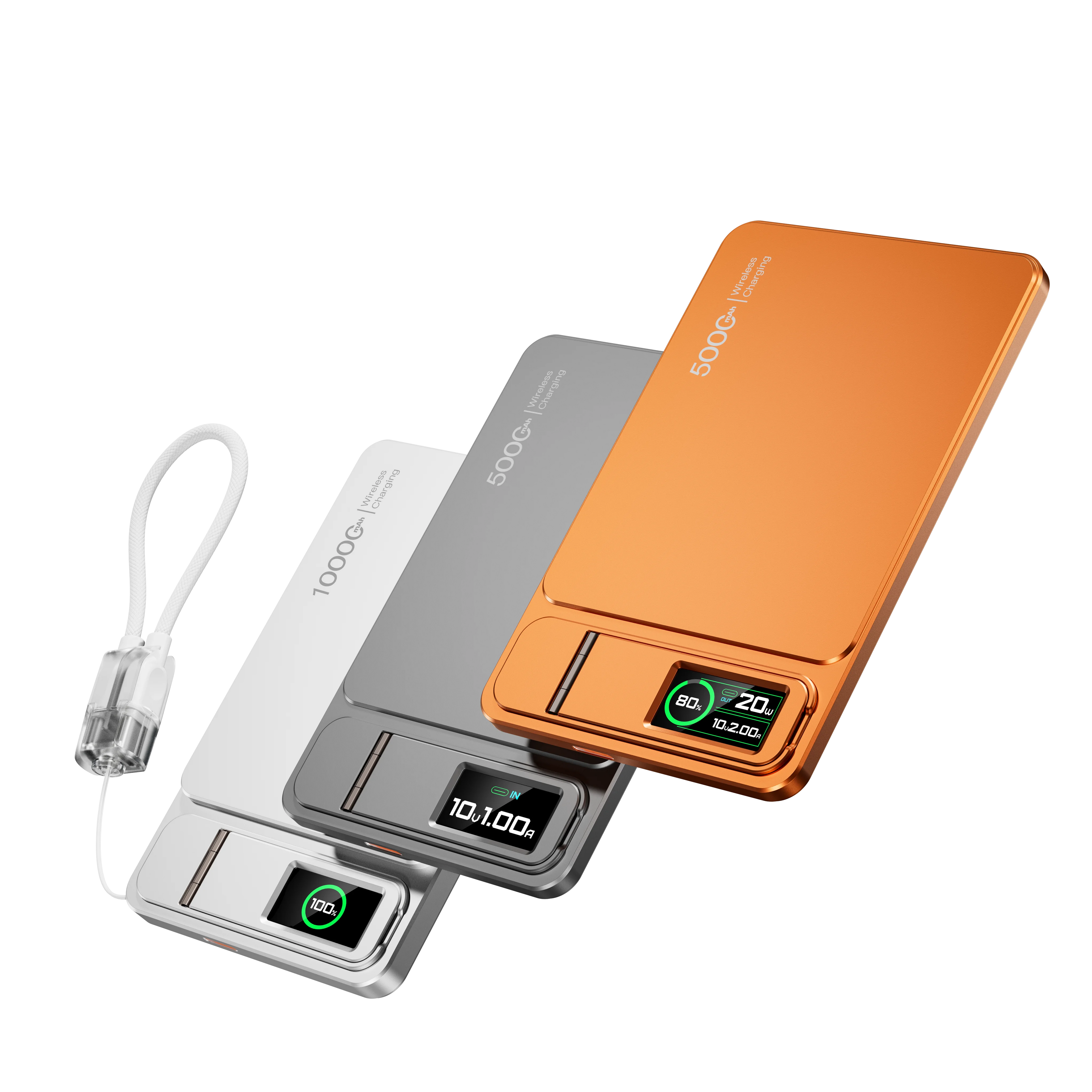 10000mAh 3-in-1 Magnetic Power Bank, 20W Wireless Fast Charging with Smart TFT Display for iPhone 12–17 & Apple Watch