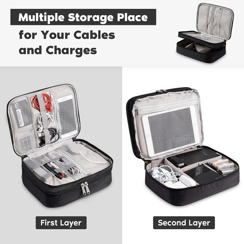Travel Cable Organizer Bag, Keep Every Cable & Charger Organized Wherever You Go