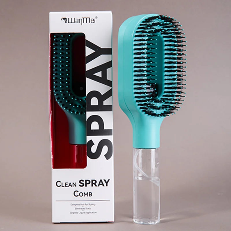 2-in-1 Travel Spray Hair Brush, Detangle, Refresh & Hydrate Your Hair Anywhere