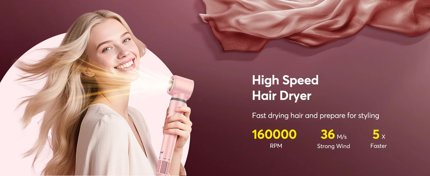 5-in-1 Hair Styler with Travel Bag Your Salon Routine for Perfect Hair Style Wherever You Go!