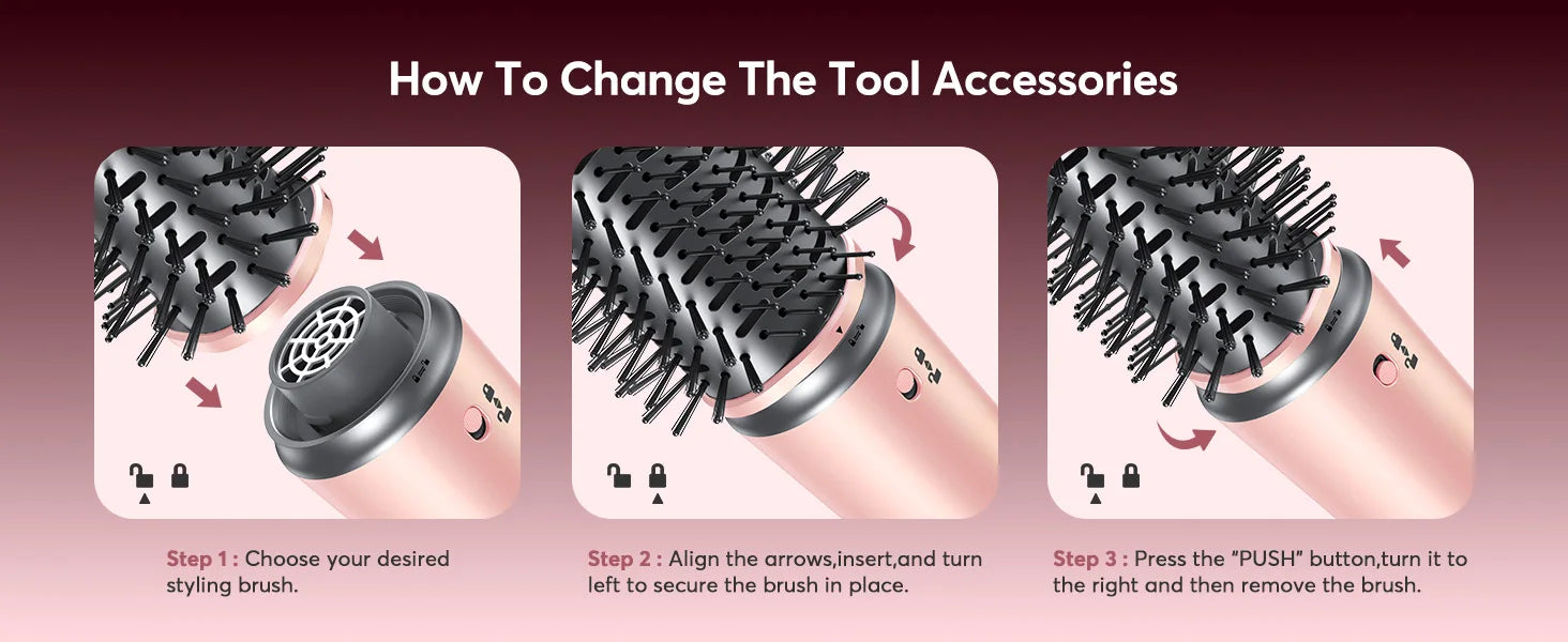 5-in-1 Hair Styler with Travel Bag Your Salon Routine for Perfect Hair Style Wherever You Go!