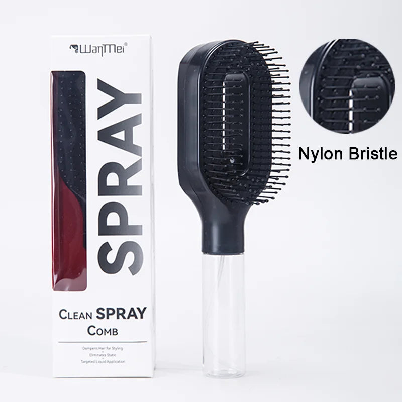 2-in-1 Travel Spray Hair Brush, Detangle, Refresh & Hydrate Your Hair Anywhere