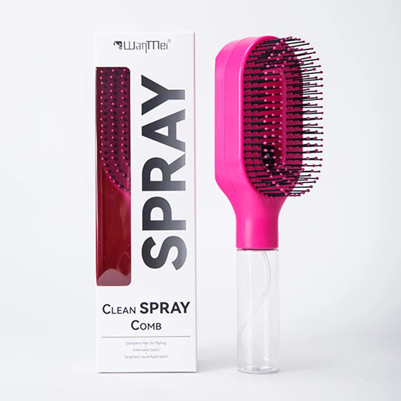 2-in-1 Travel Spray Hair Brush, Detangle, Refresh & Hydrate Your Hair Anywhere