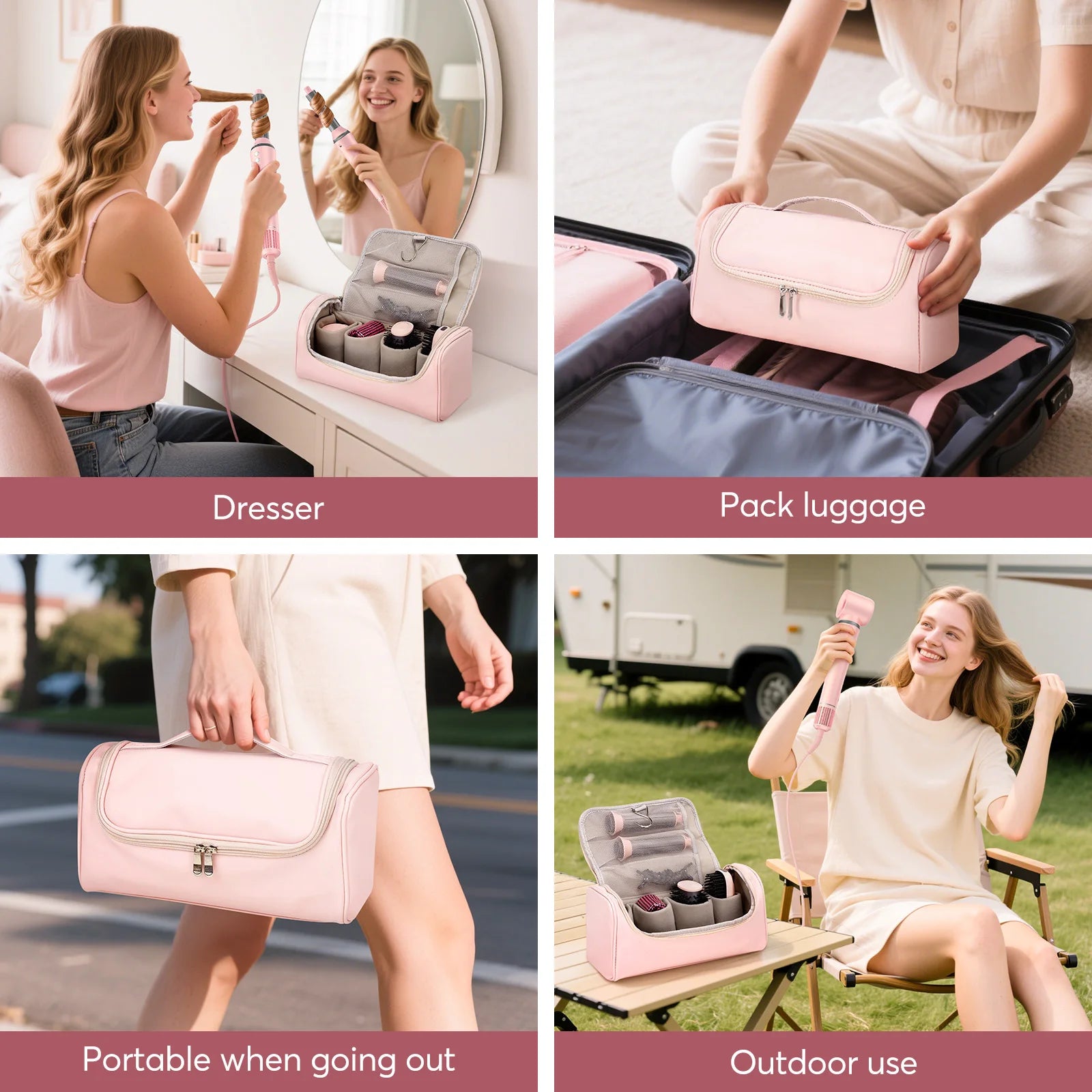 5-in-1 Hair Styler with Travel Bag Your Salon Routine for Perfect Hair Style Wherever You Go!