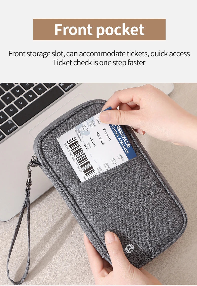 RFID Travel Passport Holder, Keep Your Passport & Important Travel Documents Safe, Organized & Never Lose Them!