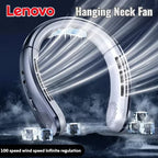 Lenovo 8000mah Hanging Neck Fan Portable Bladeless USB Rechargeable for Stress Free, Summer Travel Stay Cool, Feel Calm