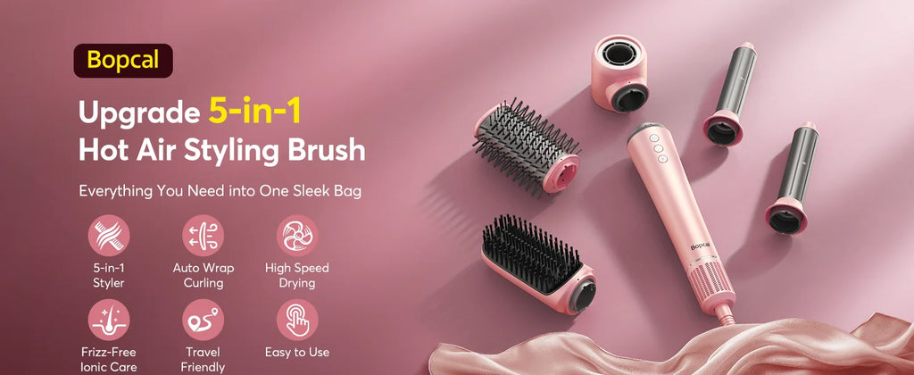 5-in-1 Hair Styler with Travel Bag Your Salon Routine for Perfect Hair Style Wherever You Go!