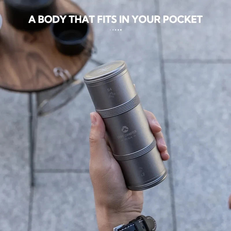 Premium Travel Coffee Canister, Take the Taste of Home Wherever Your Journey Leads.