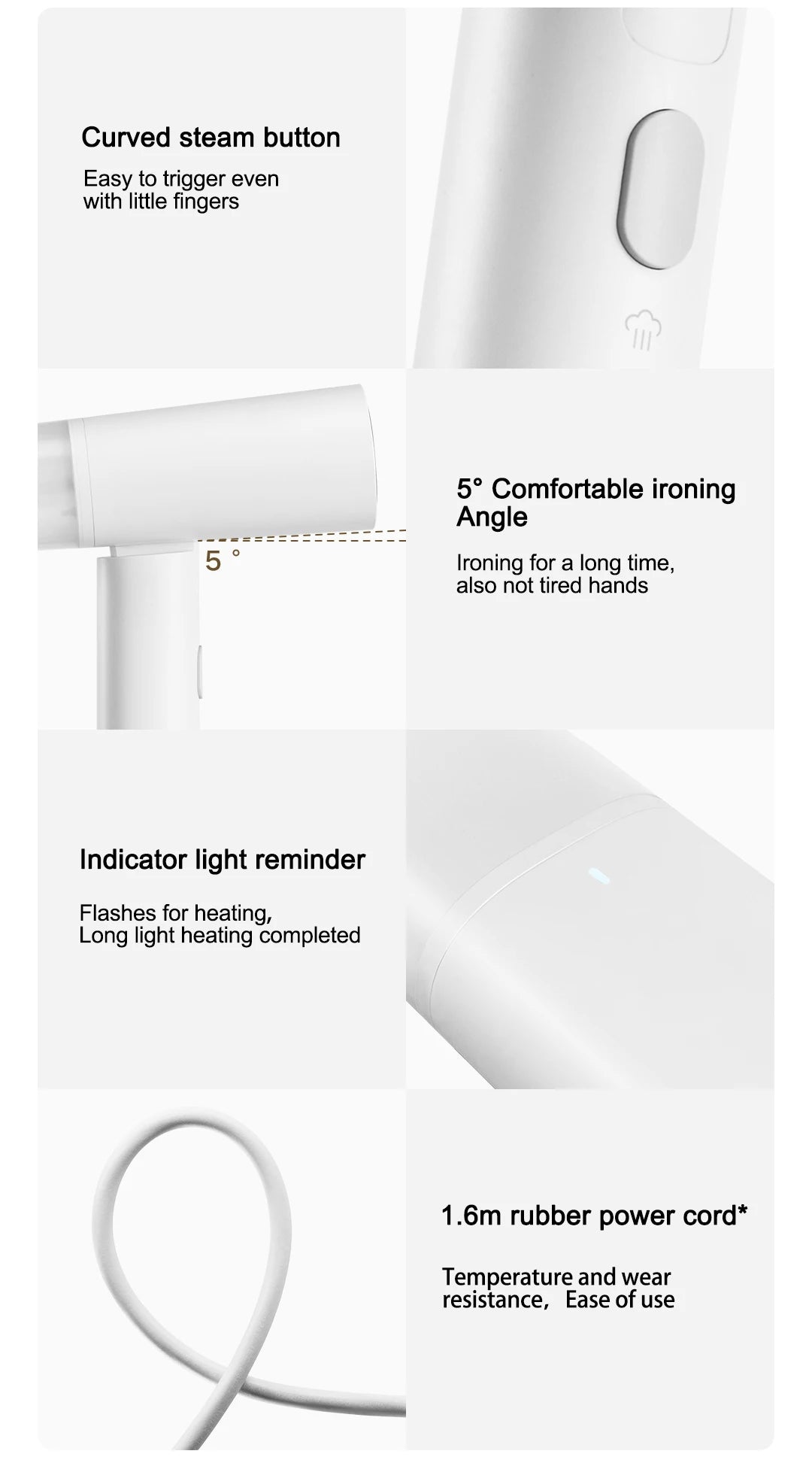 Portable Foldable Garment Steamer, Professional Clothing Care Anytime, Anywhere