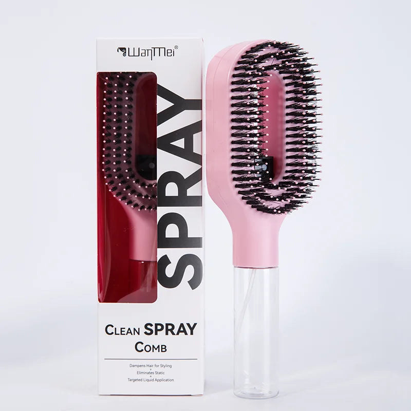2-in-1 Travel Spray Hair Brush, Detangle, Refresh & Hydrate Your Hair Anywhere