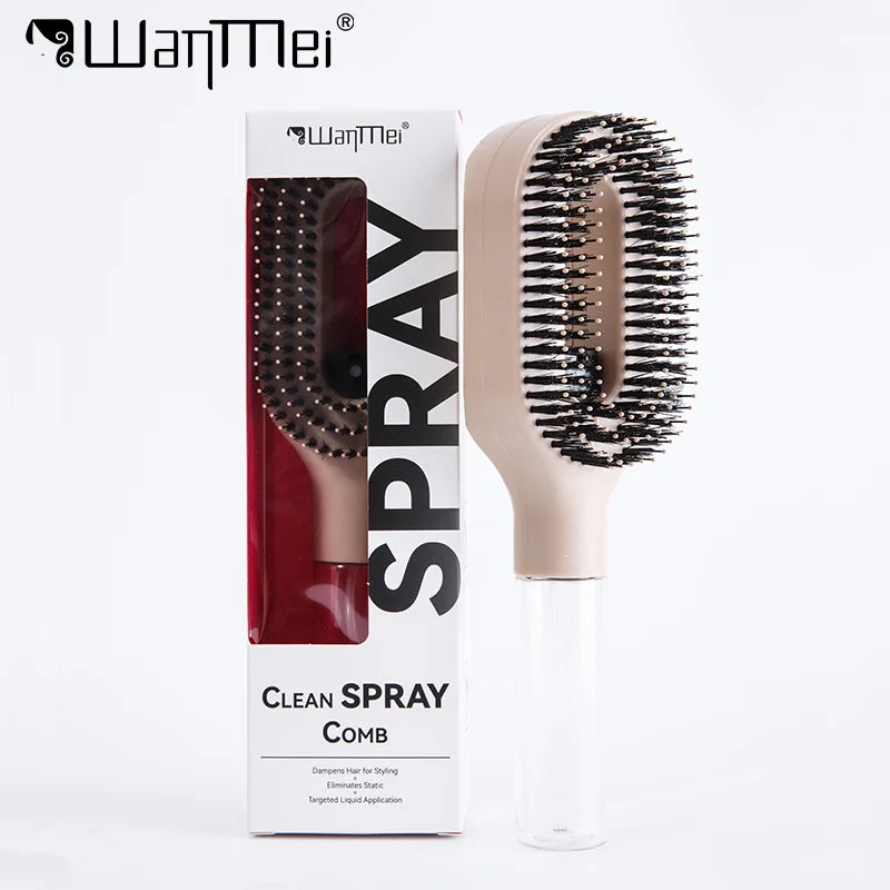 2-in-1 Travel Spray Hair Brush, Detangle, Refresh & Hydrate Your Hair Anywhere