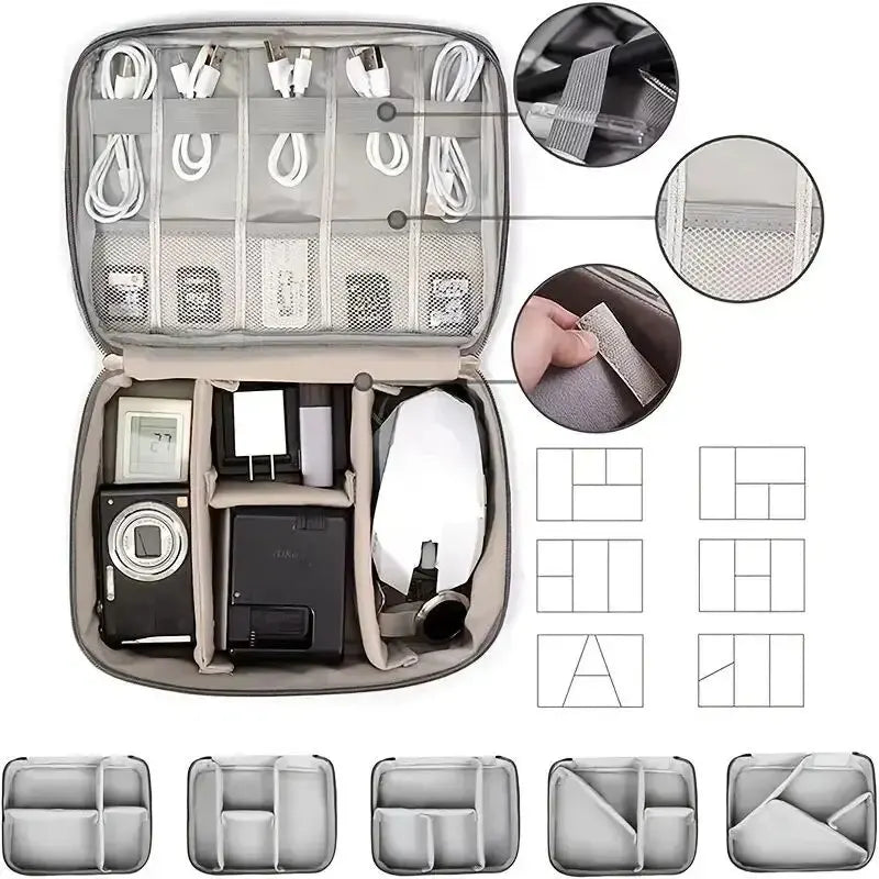 Travel Cable Organizer Bag, Keep Every Cable & Charger Organized Wherever You Go