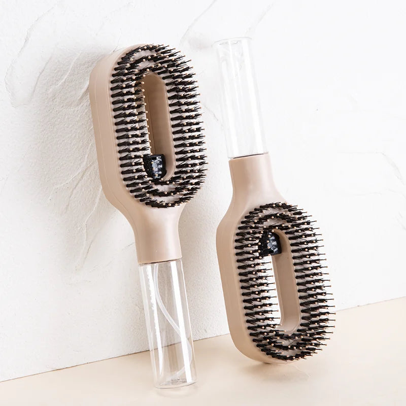 2-in-1 Travel Spray Hair Brush, Detangle, Refresh & Hydrate Your Hair Anywhere