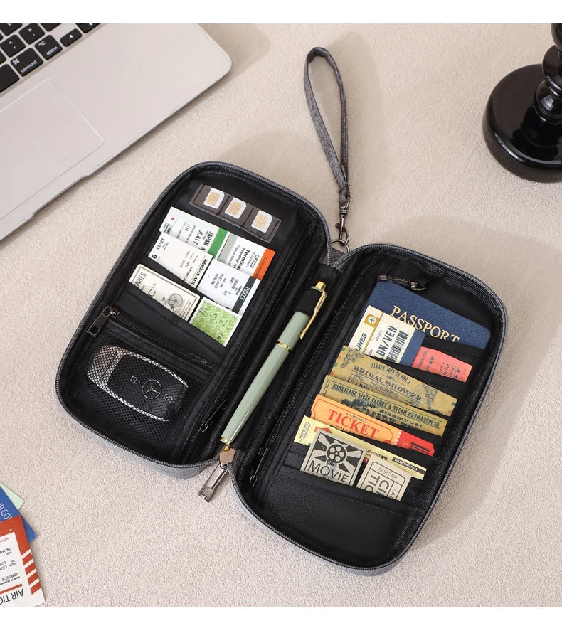 RFID Travel Passport Holder, Keep Your Passport & Important Travel Documents Safe, Organized & Never Lose Them!
