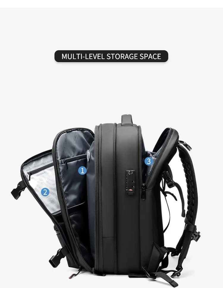 17-Inch Travel Backpack, Pack More, Travel Lighter with Expandable Vacuum Compression