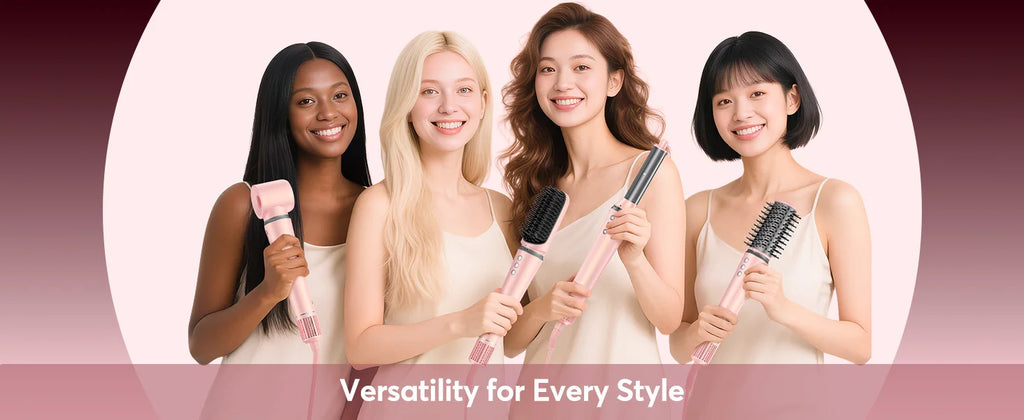 5-in-1 Hair Styler with Travel Bag Your Salon Routine for Perfect Hair Style Wherever You Go!