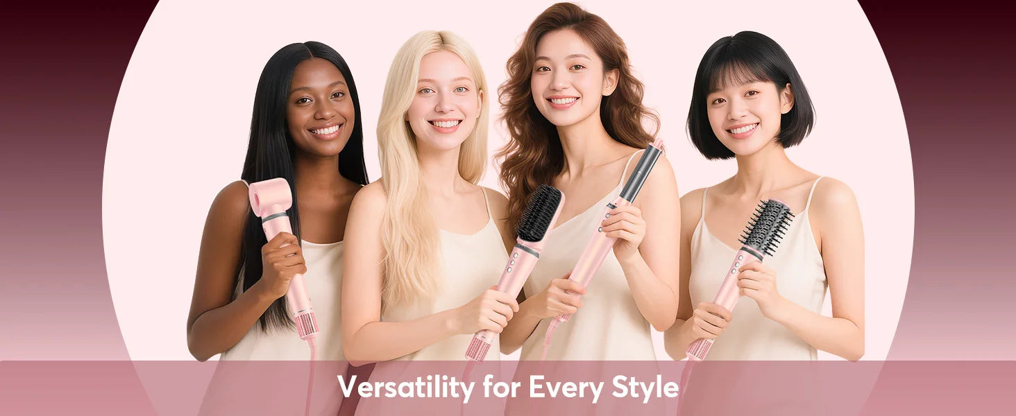 5-in-1 Hair Styler with Travel Bag Your Salon Routine for Perfect Hair Style Wherever You Go!