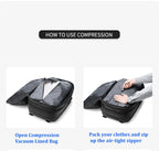 17-Inch Travel Backpack, Pack More, Travel Lighter with Expandable Vacuum Compression