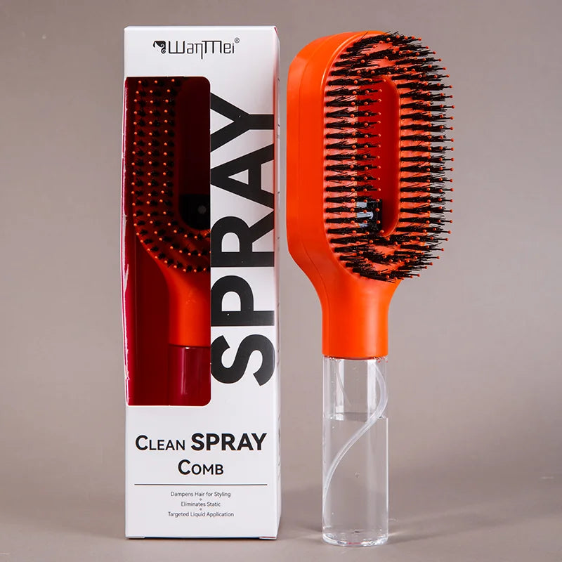 2-in-1 Travel Spray Hair Brush, Detangle, Refresh & Hydrate Your Hair Anywhere