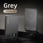 10000mAh 3-in-1 Magnetic Power Bank, 20W Wireless Fast Charging with Smart TFT Display for iPhone 12–17 & Apple Watch